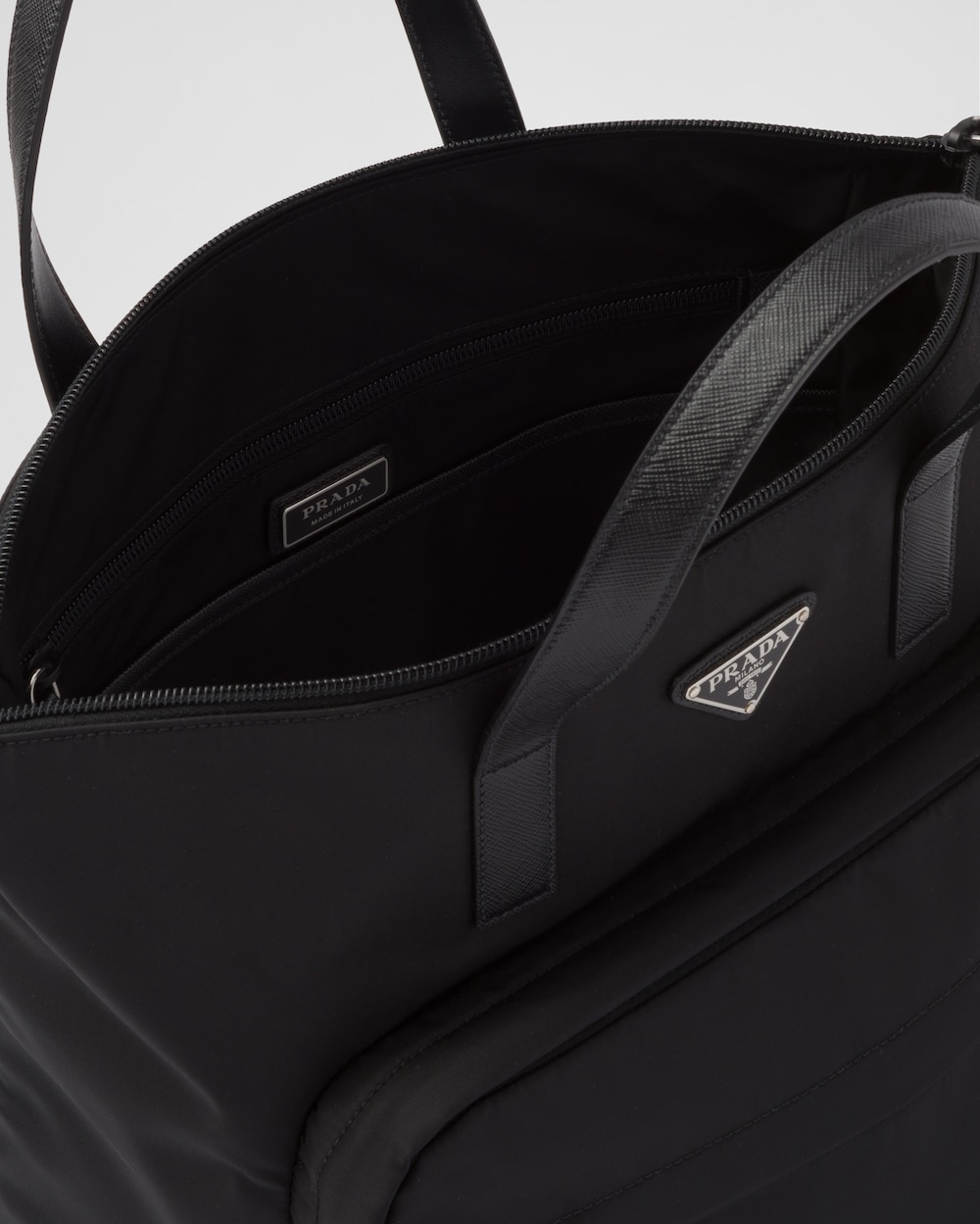 Re-Nylon xサフィアーノレザー トートバッグ