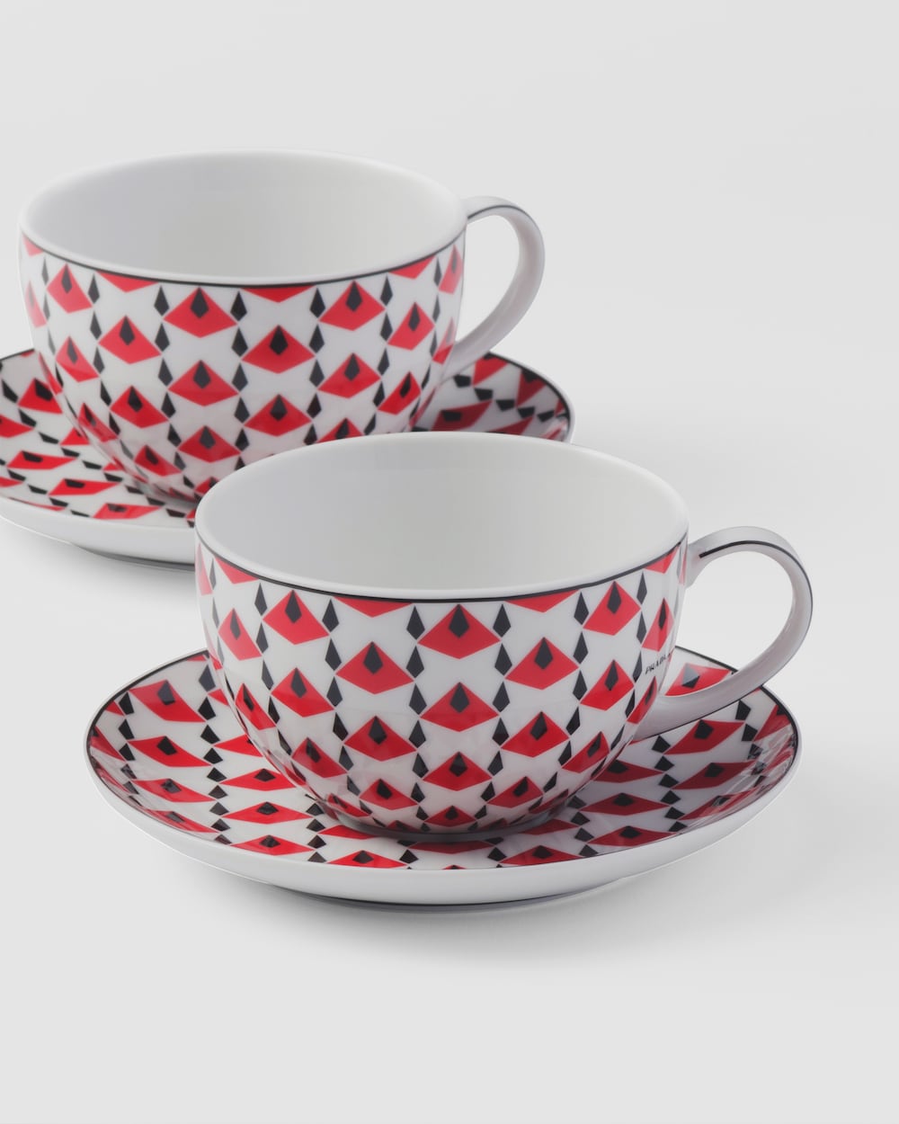 ポーセリン カプチーノカップ 2点セット - Vienna Red