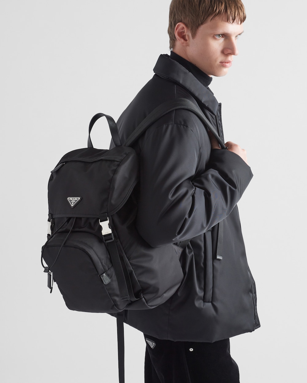 Re-Nylon xサフィアーノレザー バックパック