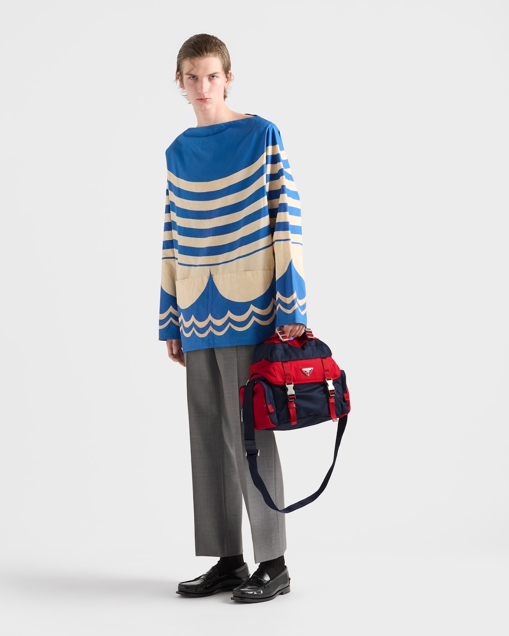 Re-Nylon レザー ショルダーバッグ