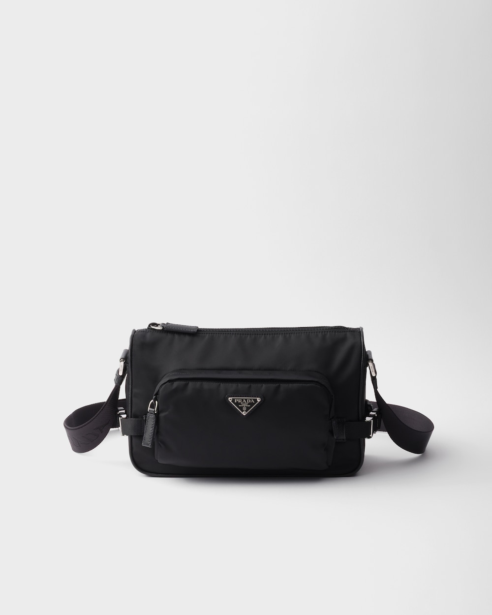 ミディアム Re-Nylon xサフィアーノレザー ショルダーバッグ