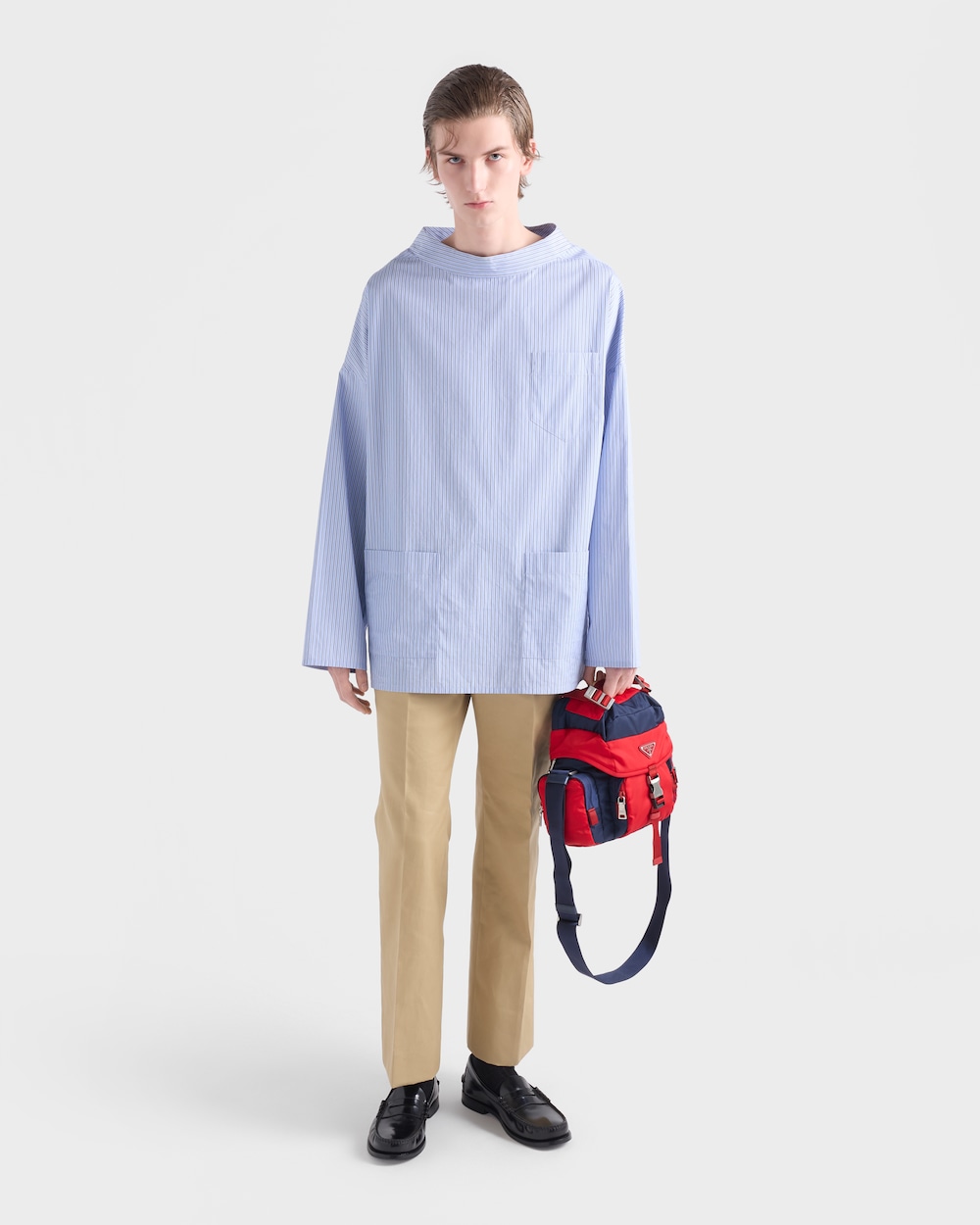 スモール Re-Nylon xレザー ショルダーバッグ