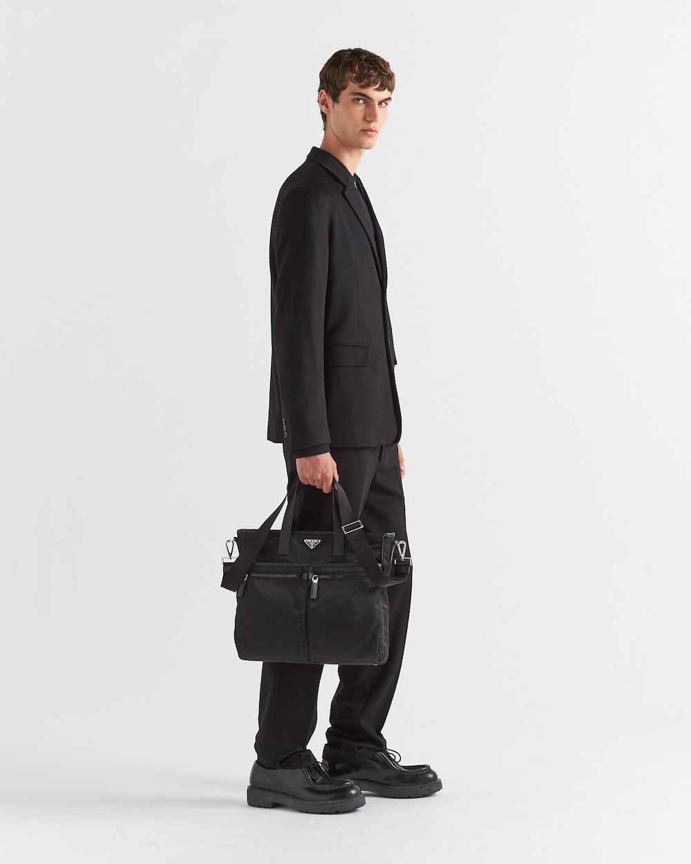 Re-Nylon xサフィアーノレザー トートバッグ