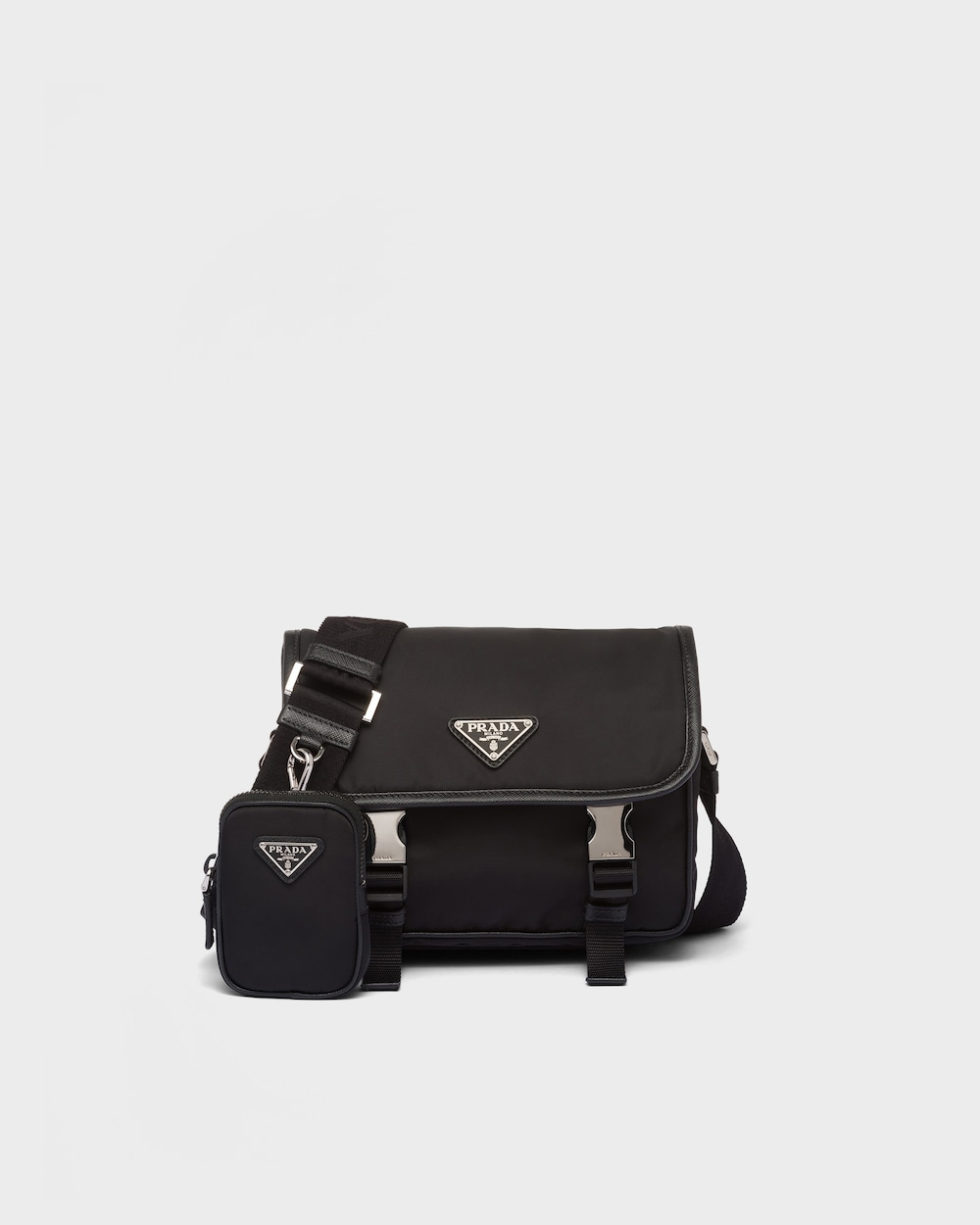 Re-Nylon xサフィアーノレザー ショルダーバッグ