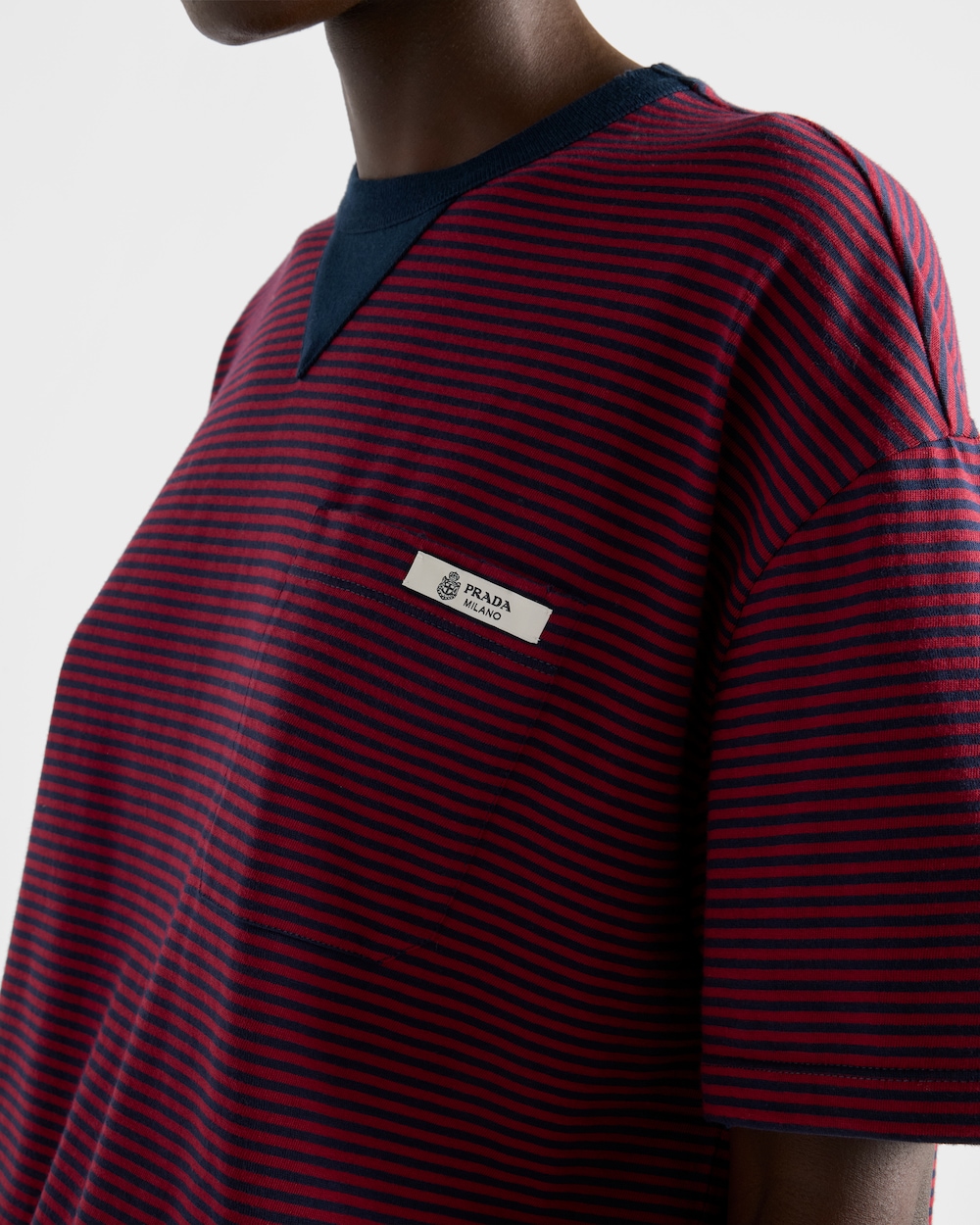 オーバーサイズ ストライプ ジャージー Tシャツ