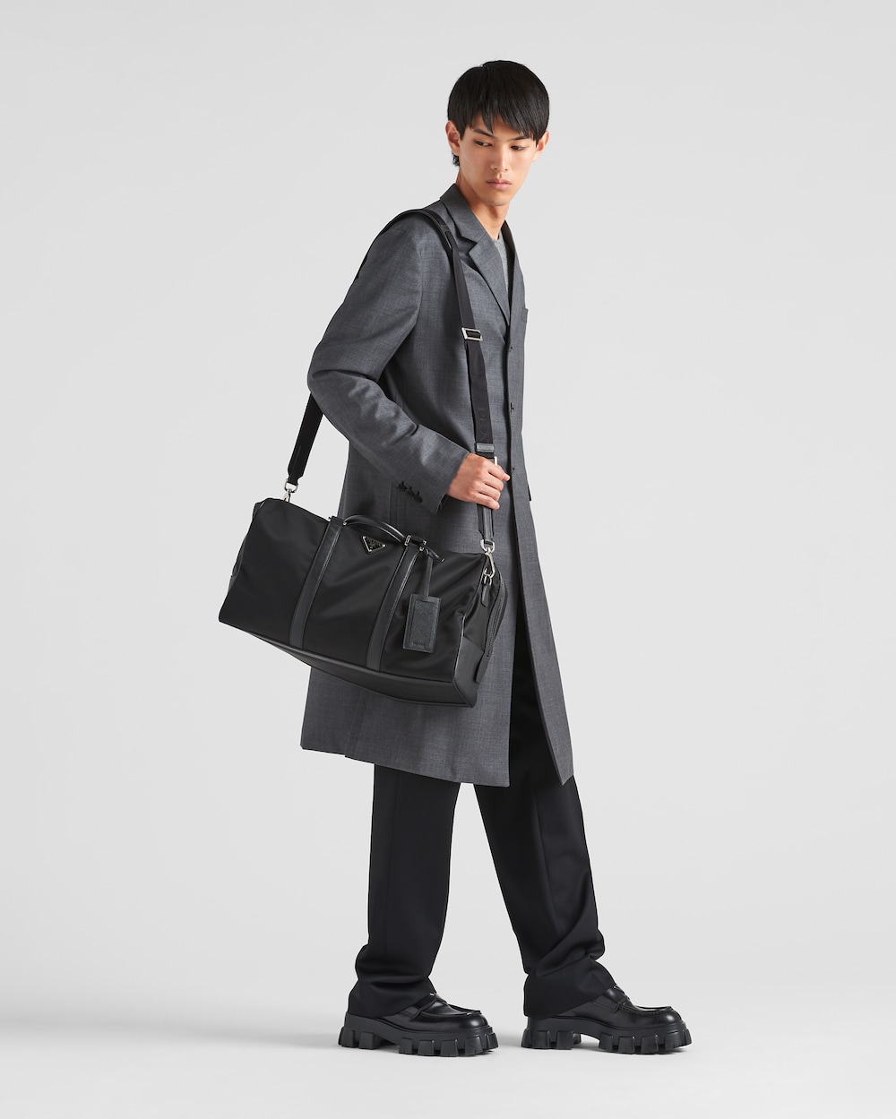 Re-Nylon xサフィアーノレザー ダッフルバッグ