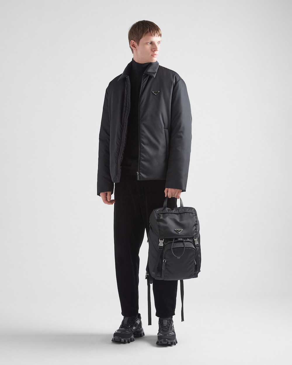 Re-Nylon xサフィアーノレザー バックパック