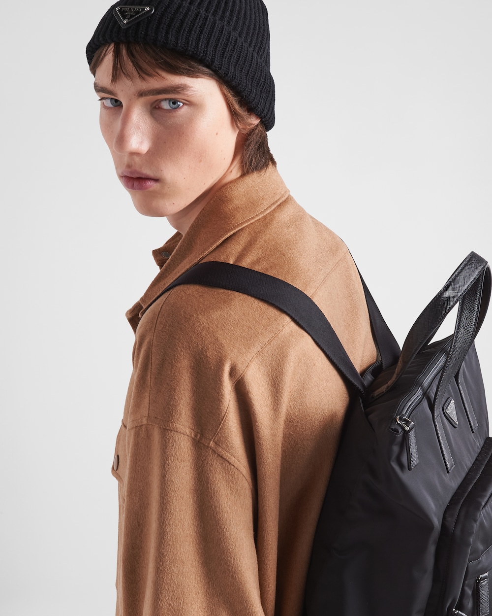 Re-Nylon xサフィアーノレザー トートバッグ