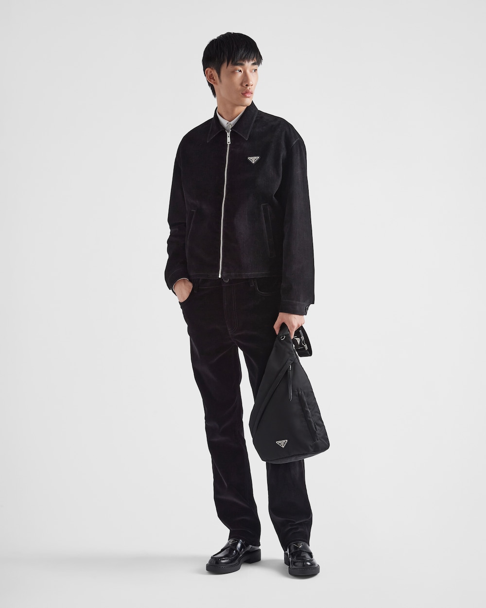 Re-Nylon xレザー ワンショルダーバックパック
