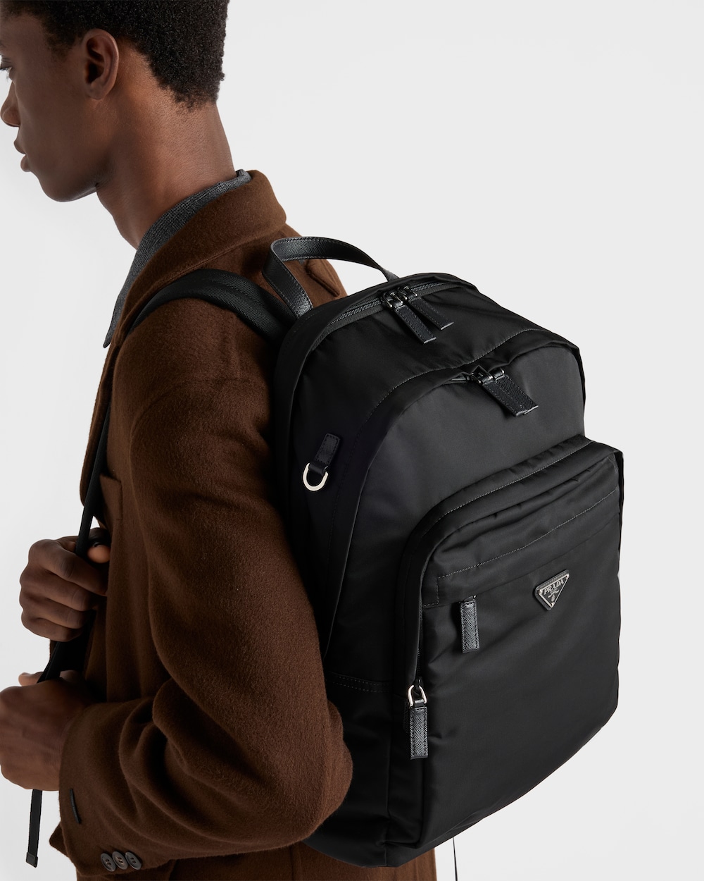 Re-Nylon xサフィアーノレザー バックパック