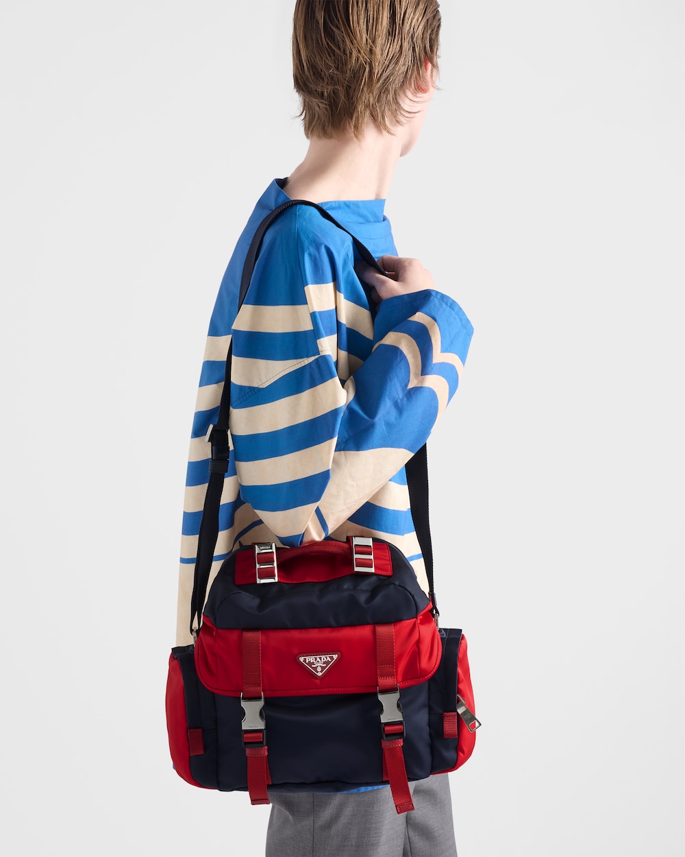 Re-Nylon レザー ショルダーバッグ