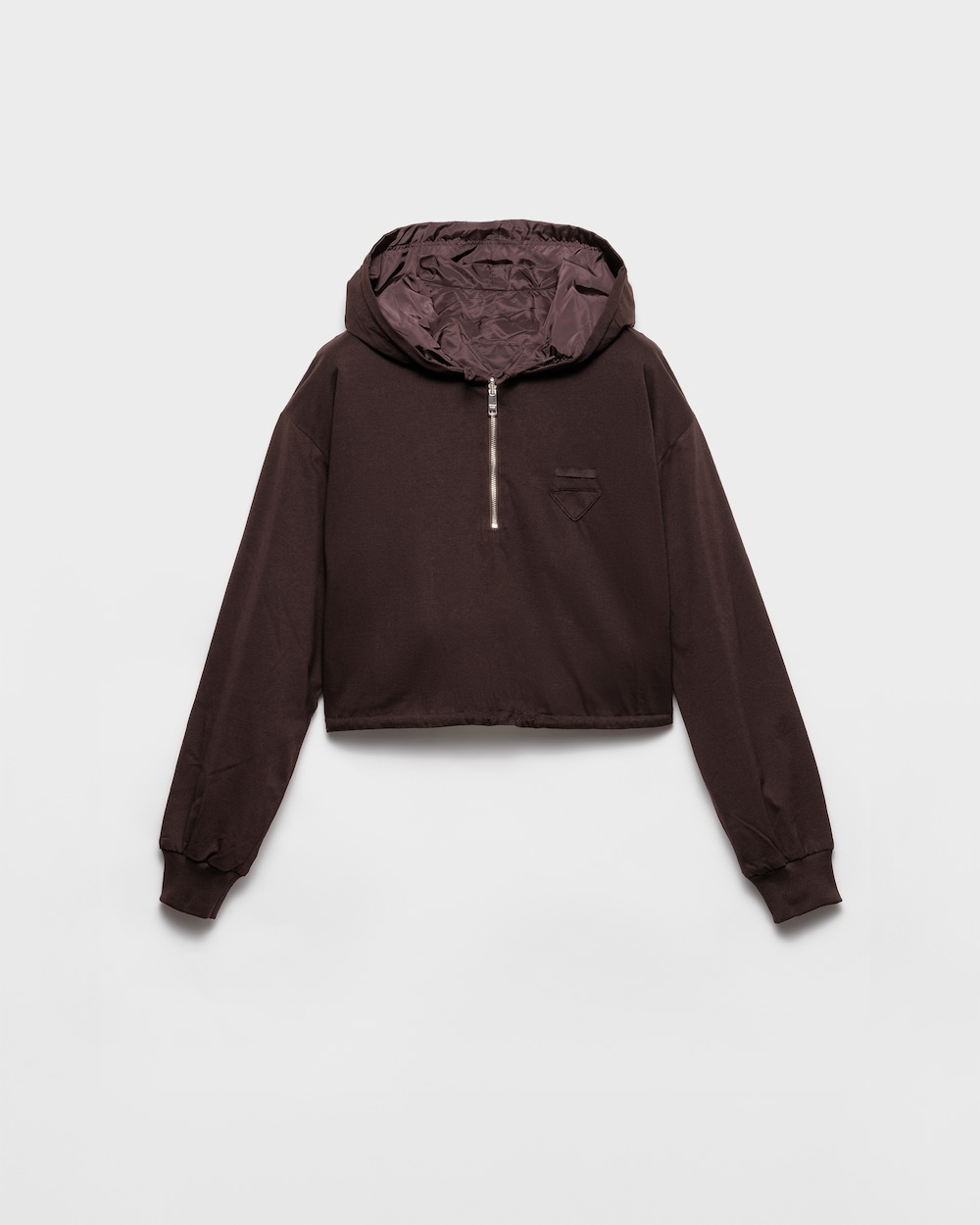 リバーシブルコットンジャージーx Re-Nylon フーディー