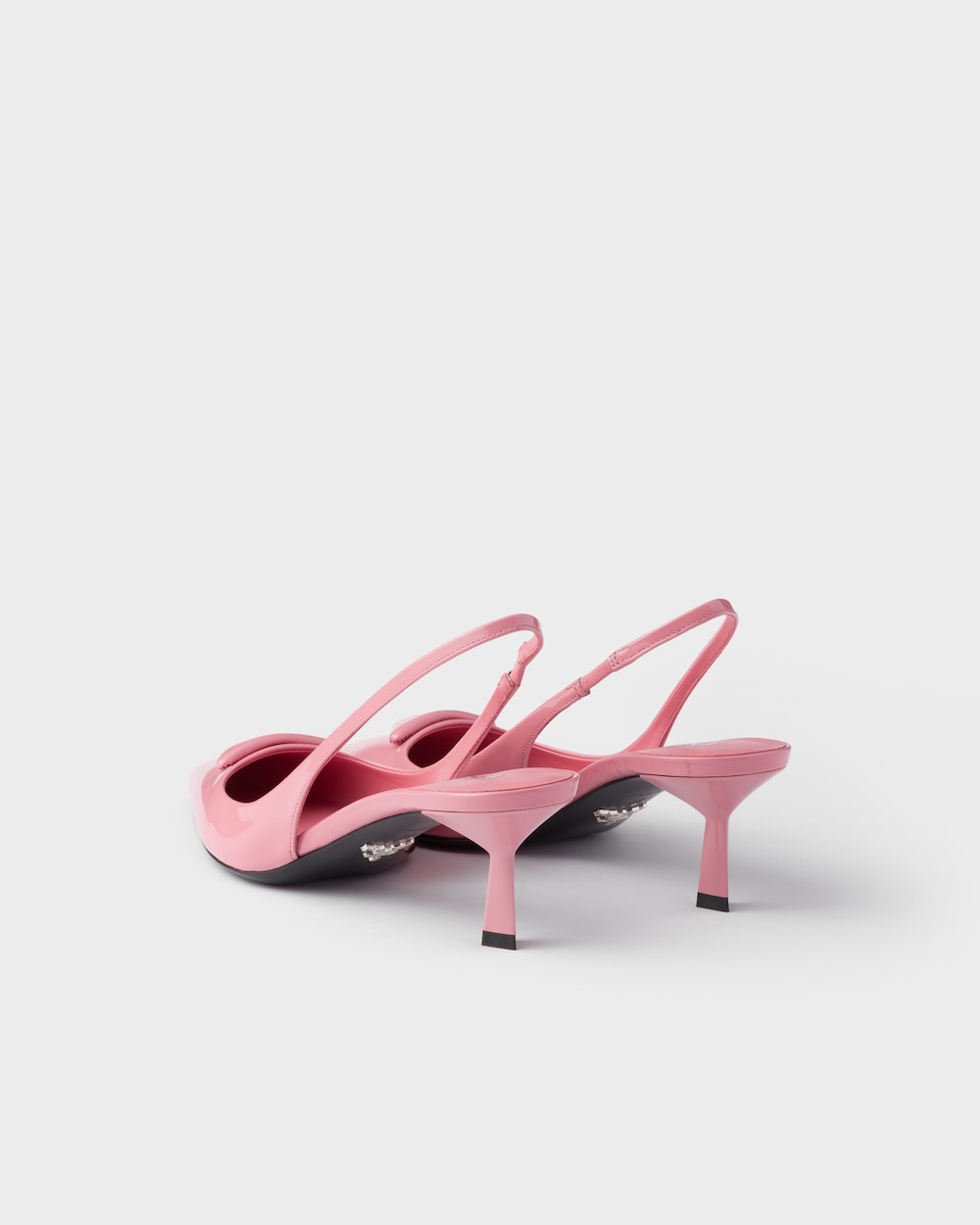 パテントレザー スリングバックパンプス